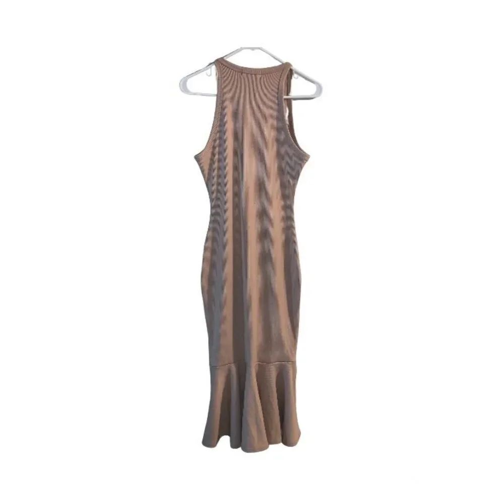 7 For All Mankind Fishtail Midi Bodycon Dress - Picture 3 of 6